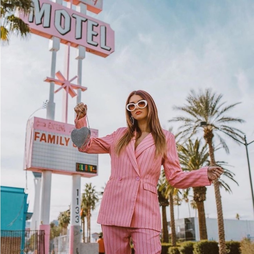 Tezza Lello Sophie Rose White Pink Round Oval Sunglasses